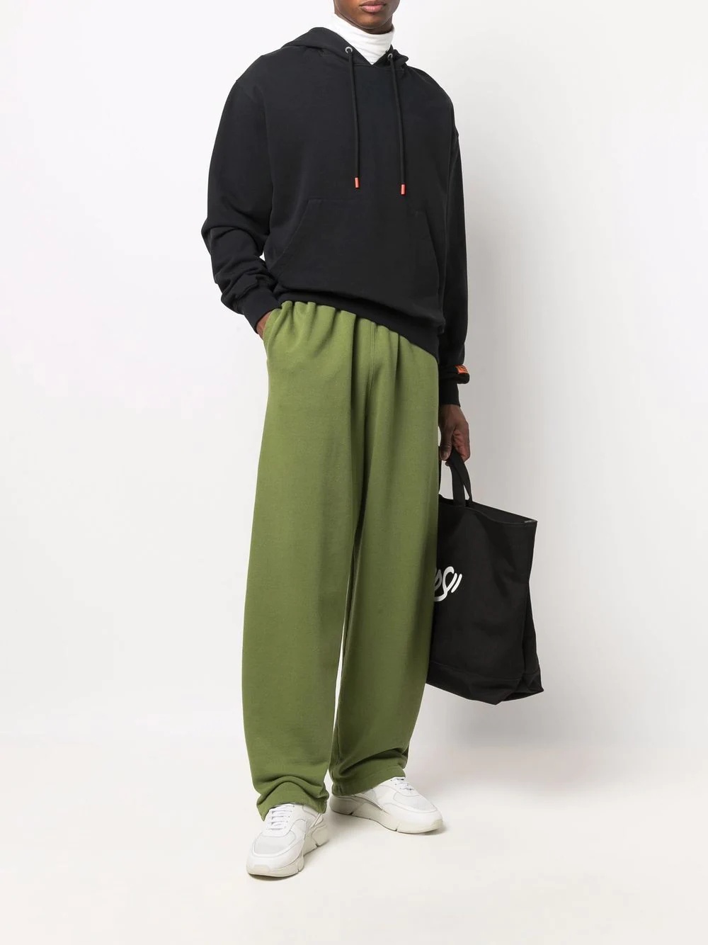 logo-tape wide-leg track pants - 2