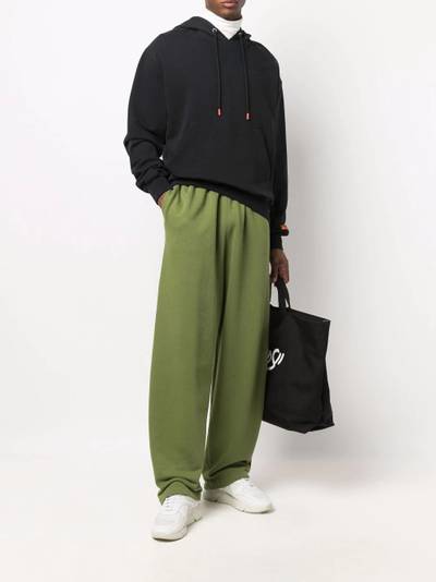 Heron Preston logo-tape wide-leg track pants outlook