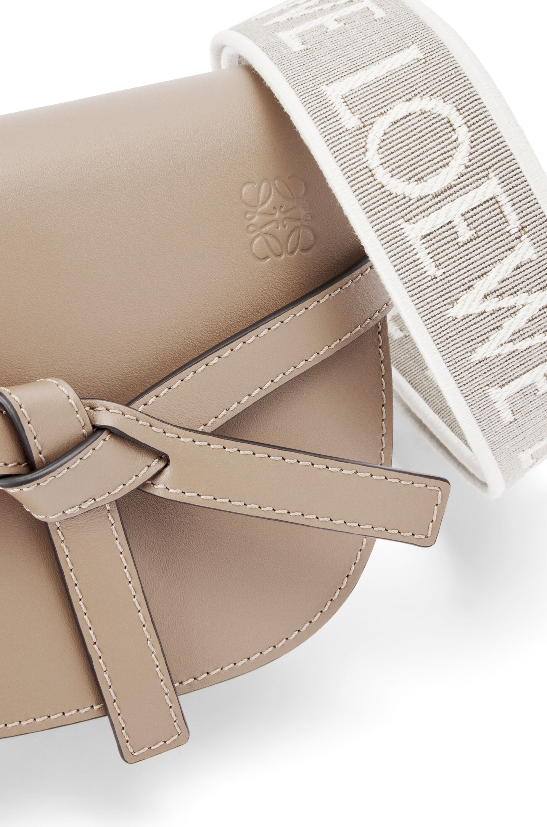 Mini Gate Dual bag in soft calfskin and jacquard - 9