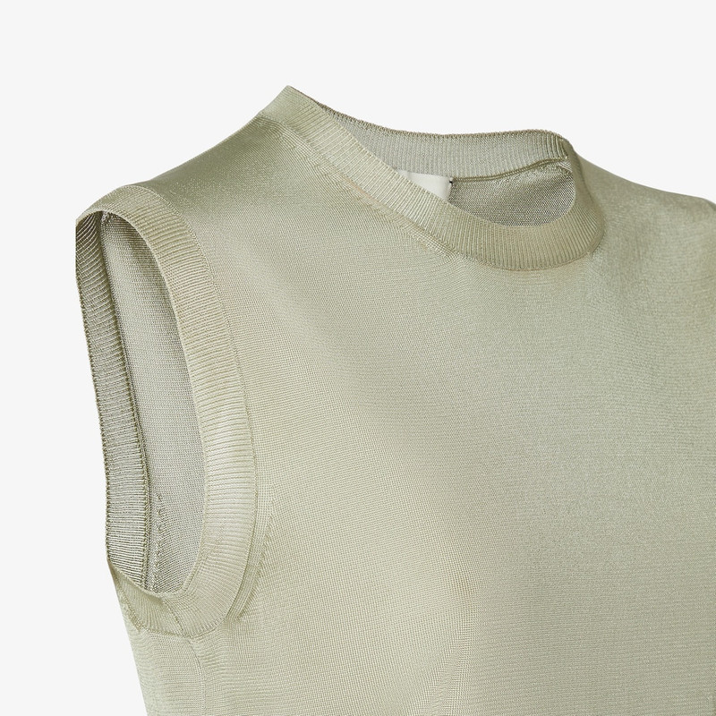 Sweater Light green shiny viscose sweater 3