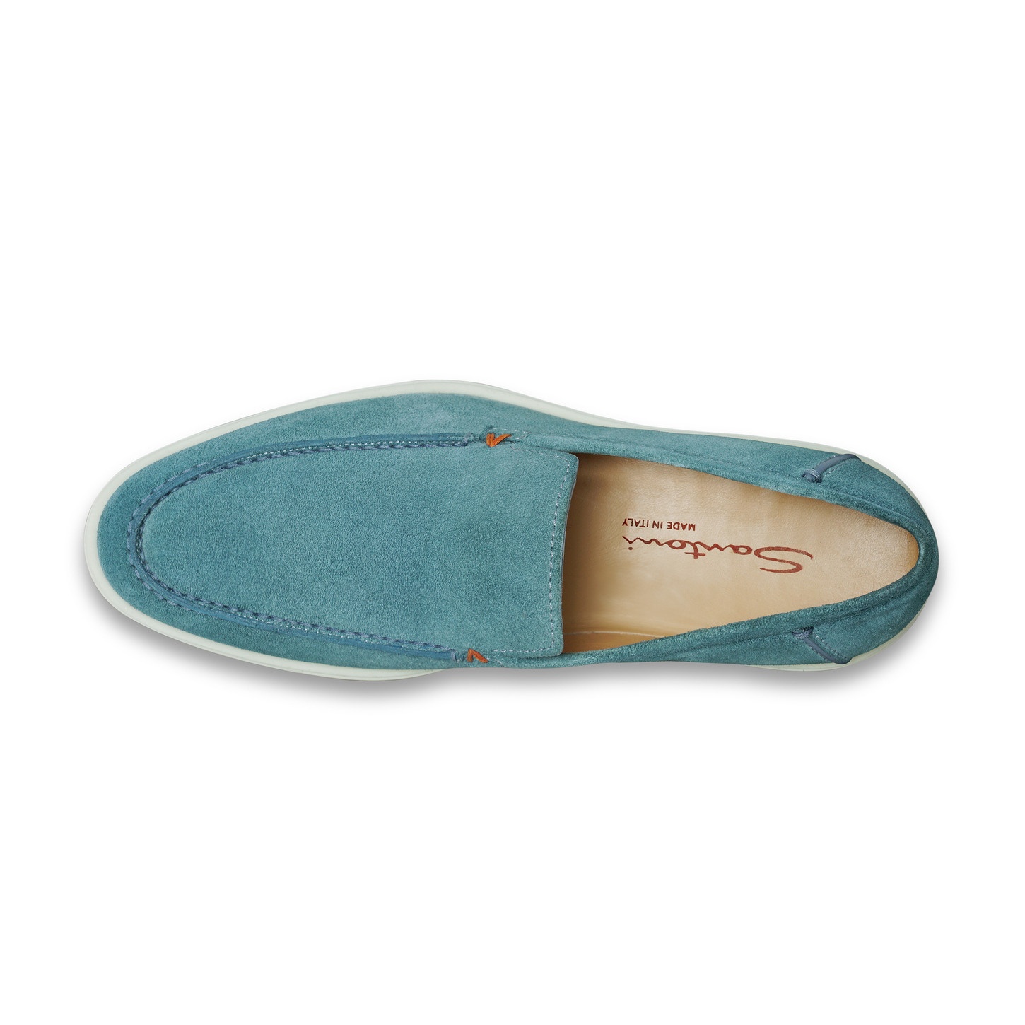 Men's light blue suede loafer - 5