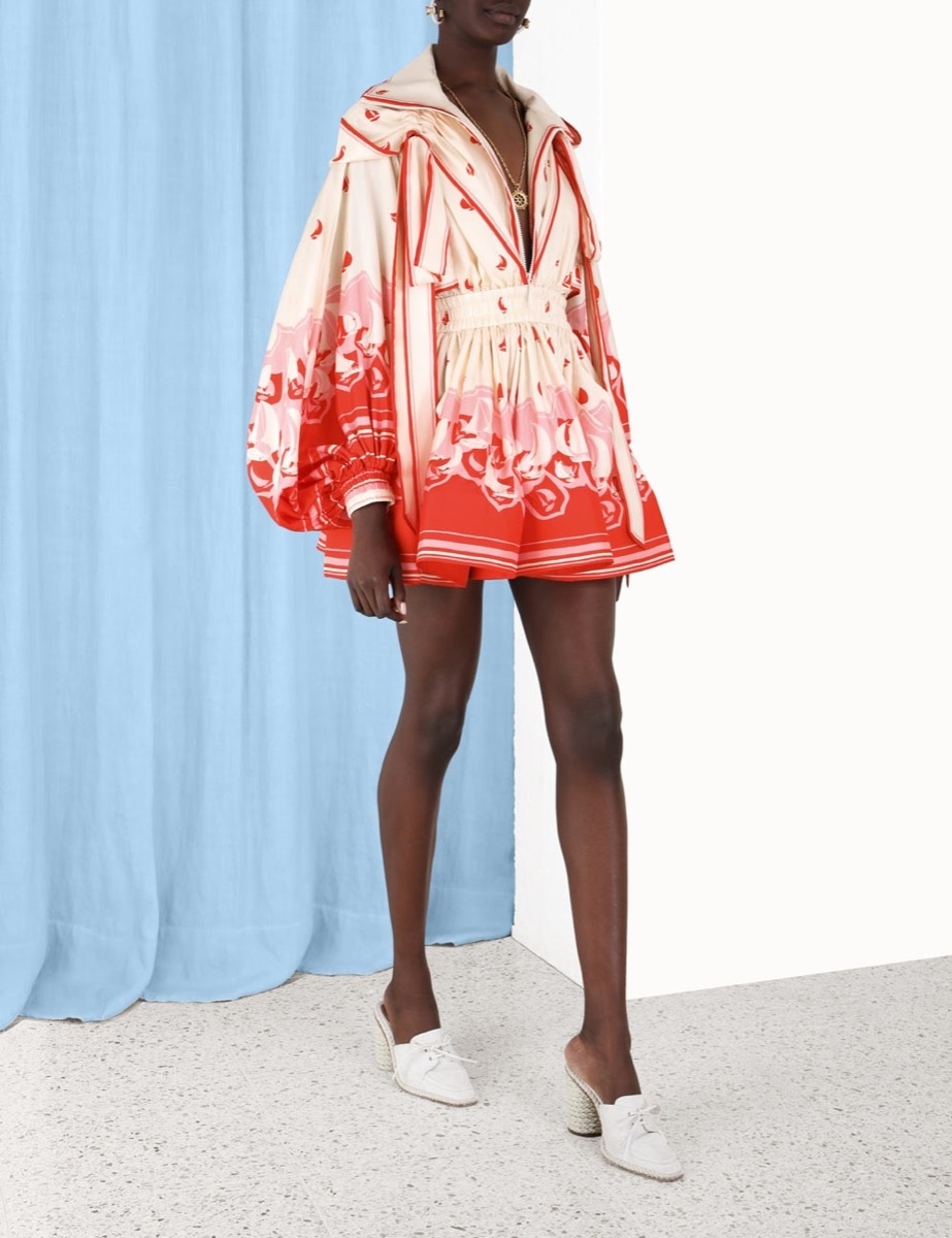 【Zimmermann】ILLUSTRATION OTTO MINI バットウィング ミニ Zimmermann Illustration Otto Mini Dress – Vermillion