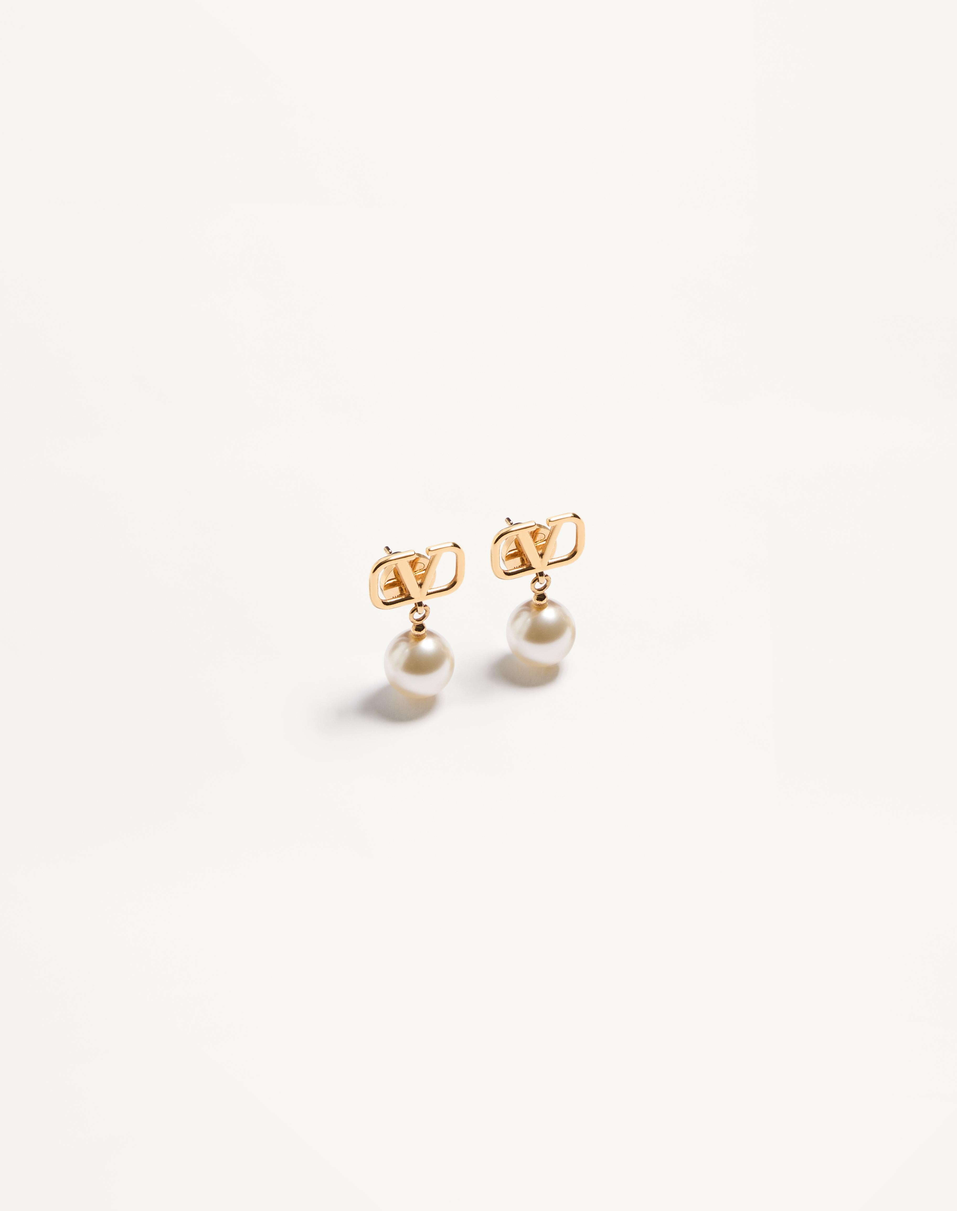 VLOGO SIGNATURE EARRINGS WITH SWAROVSKI® PEARLS - 3