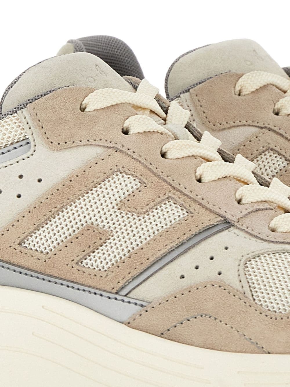panelled suede sneakers - 6