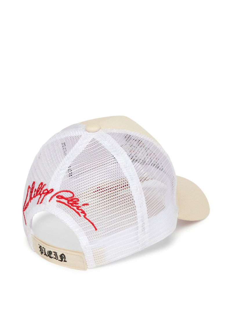 PHILIPP PLEIN bulldog-emblem mesh cap outlook