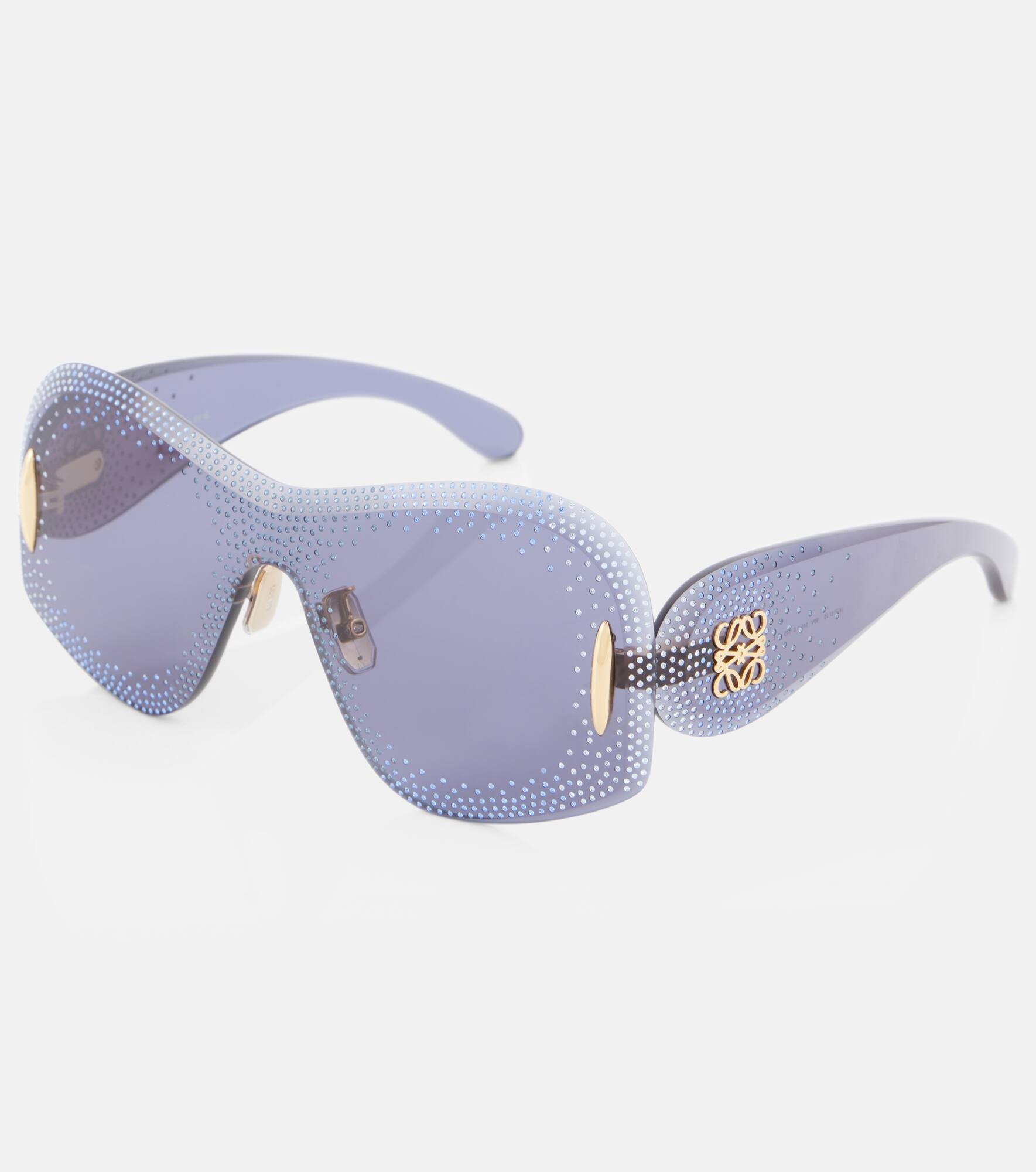 Anagram embellished mask sunglasses - 4