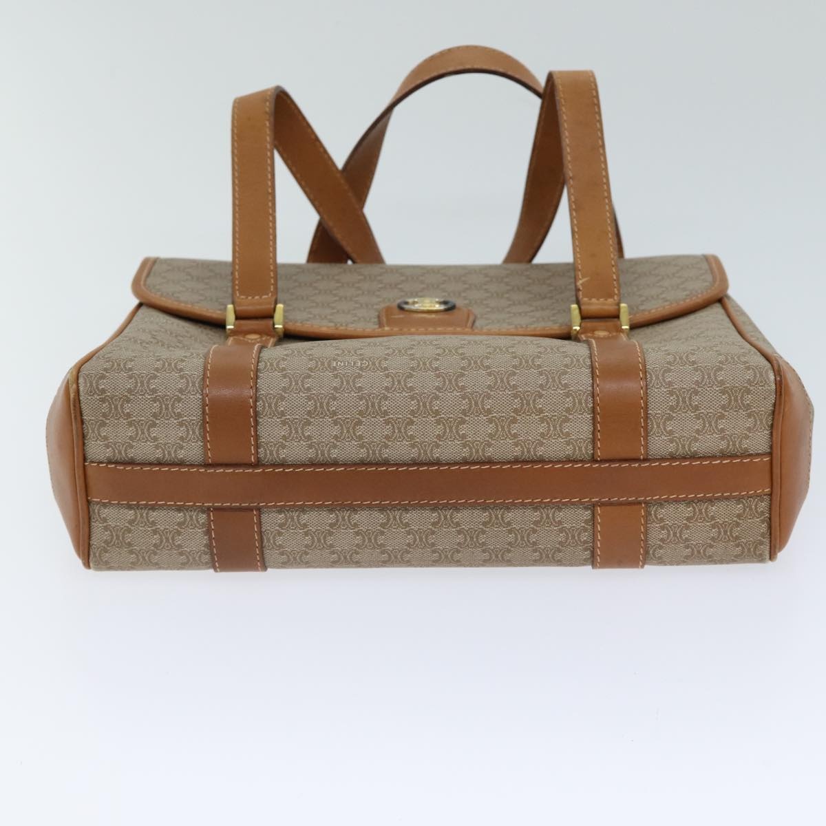 CELINE Macadam Canvas Hand Bag Beige - 9