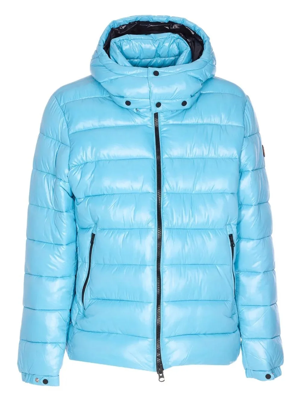FLORIAN DOWN JACKET WITH LACQUERED FINISH AND REMOVABLE HOOD - 1