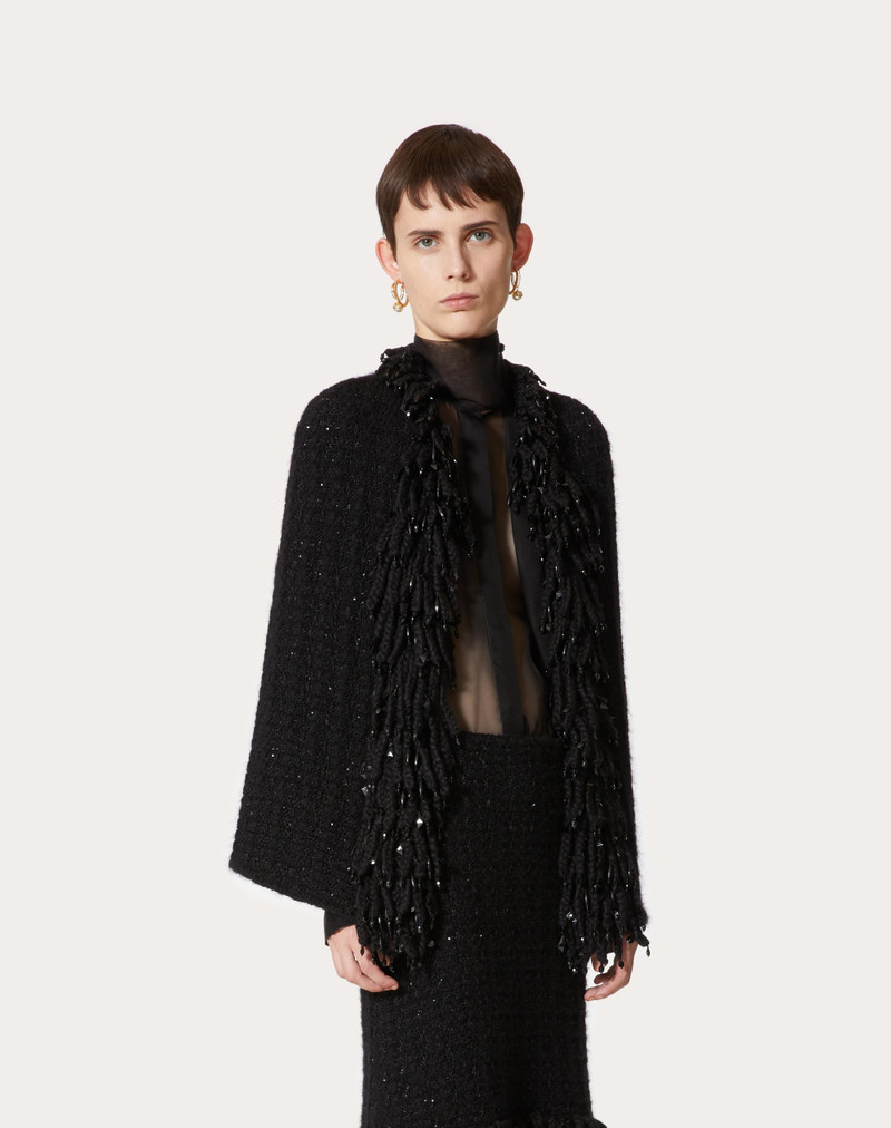EMBROIDERED MOHAIR CAPE 3