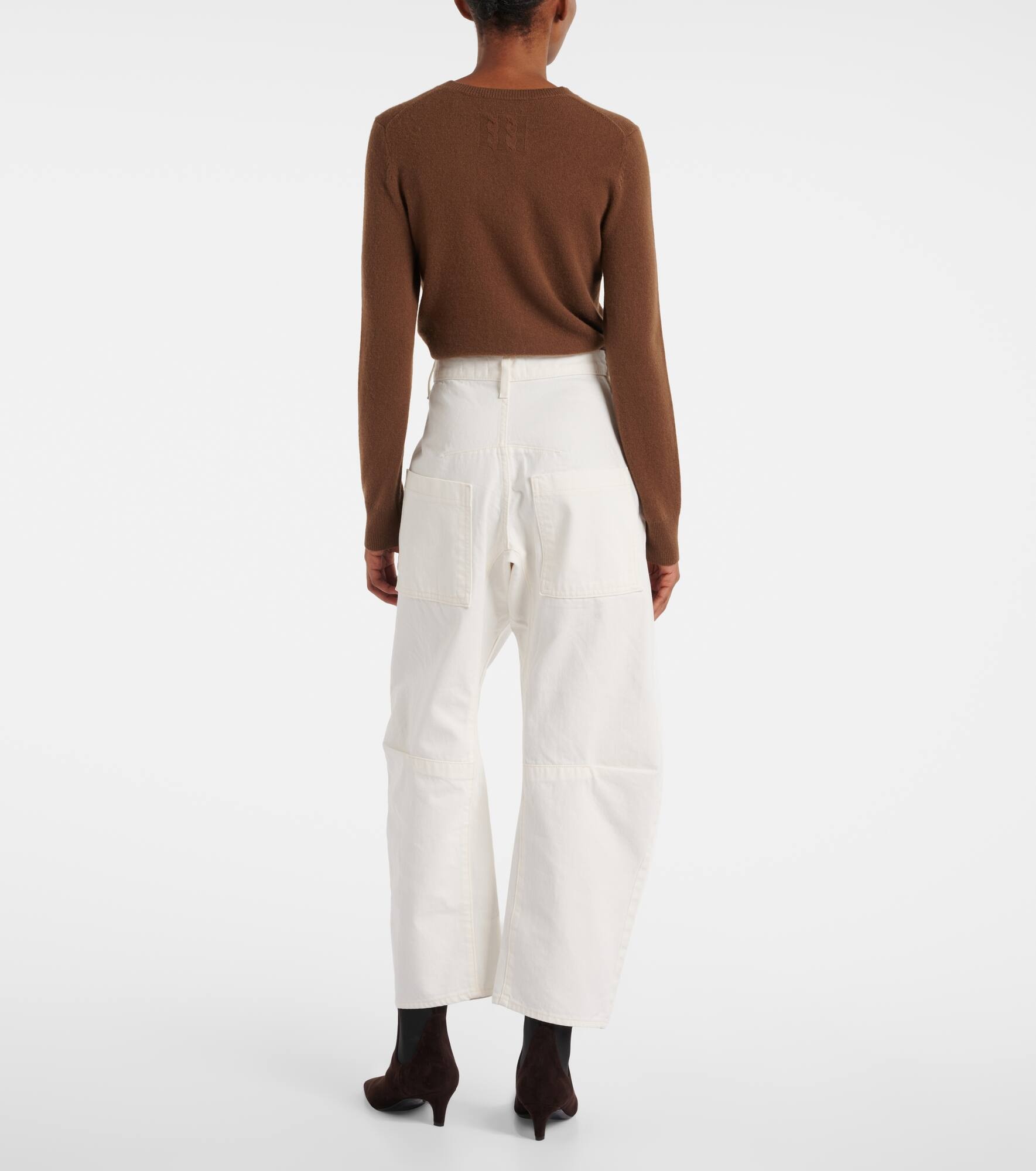 Shon high-rise barrel-leg jeans - 3