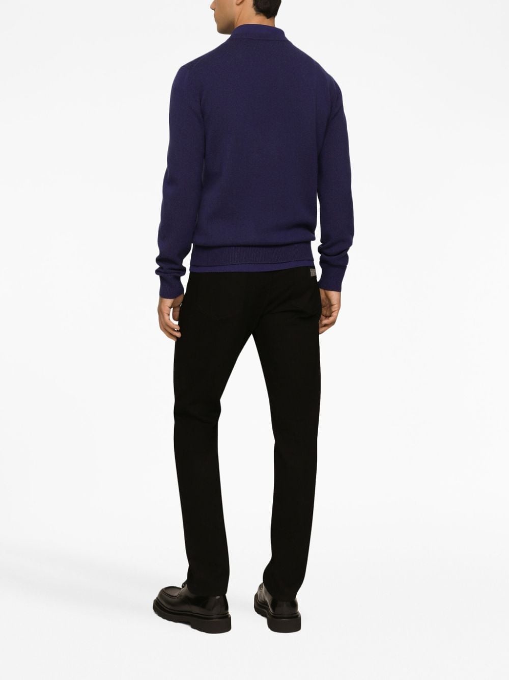 logo-plaque wool jumper - 4