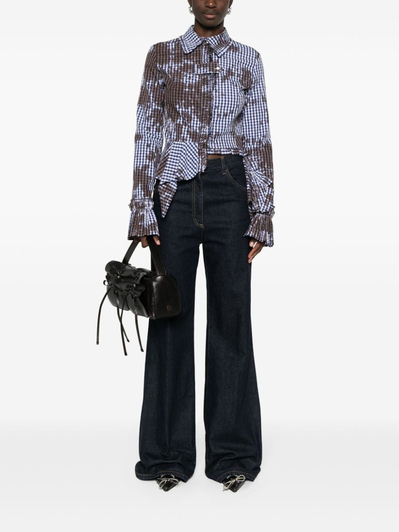 OTTOLINGER stained gingham ruffled shirt outlook