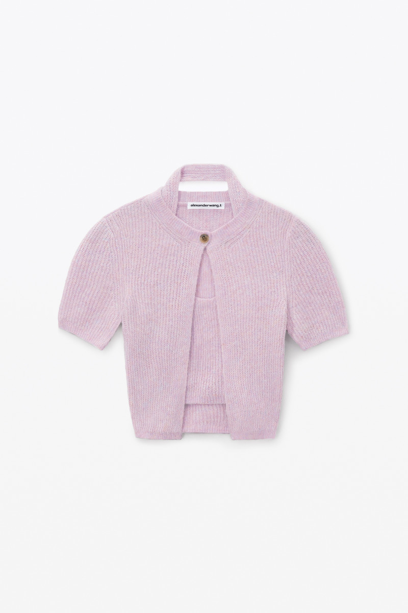 LAYERED SHORT SLEEVE CARDIGAN 1