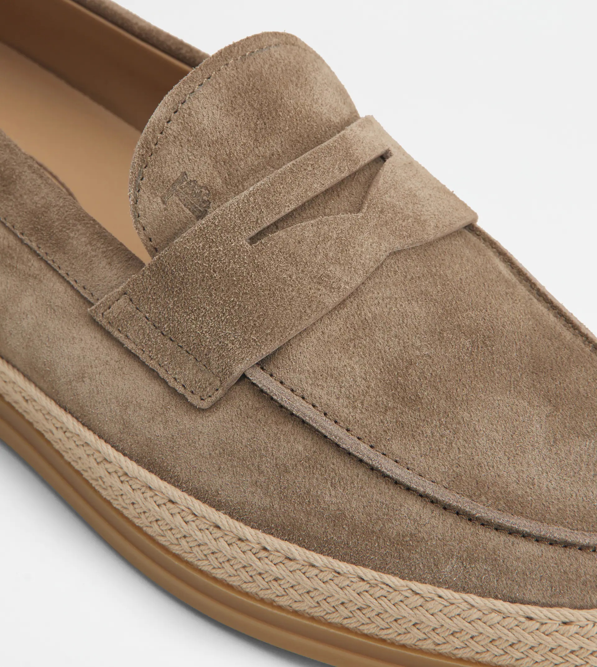 LOAFERS IN SUEDE - BEIGE - 5