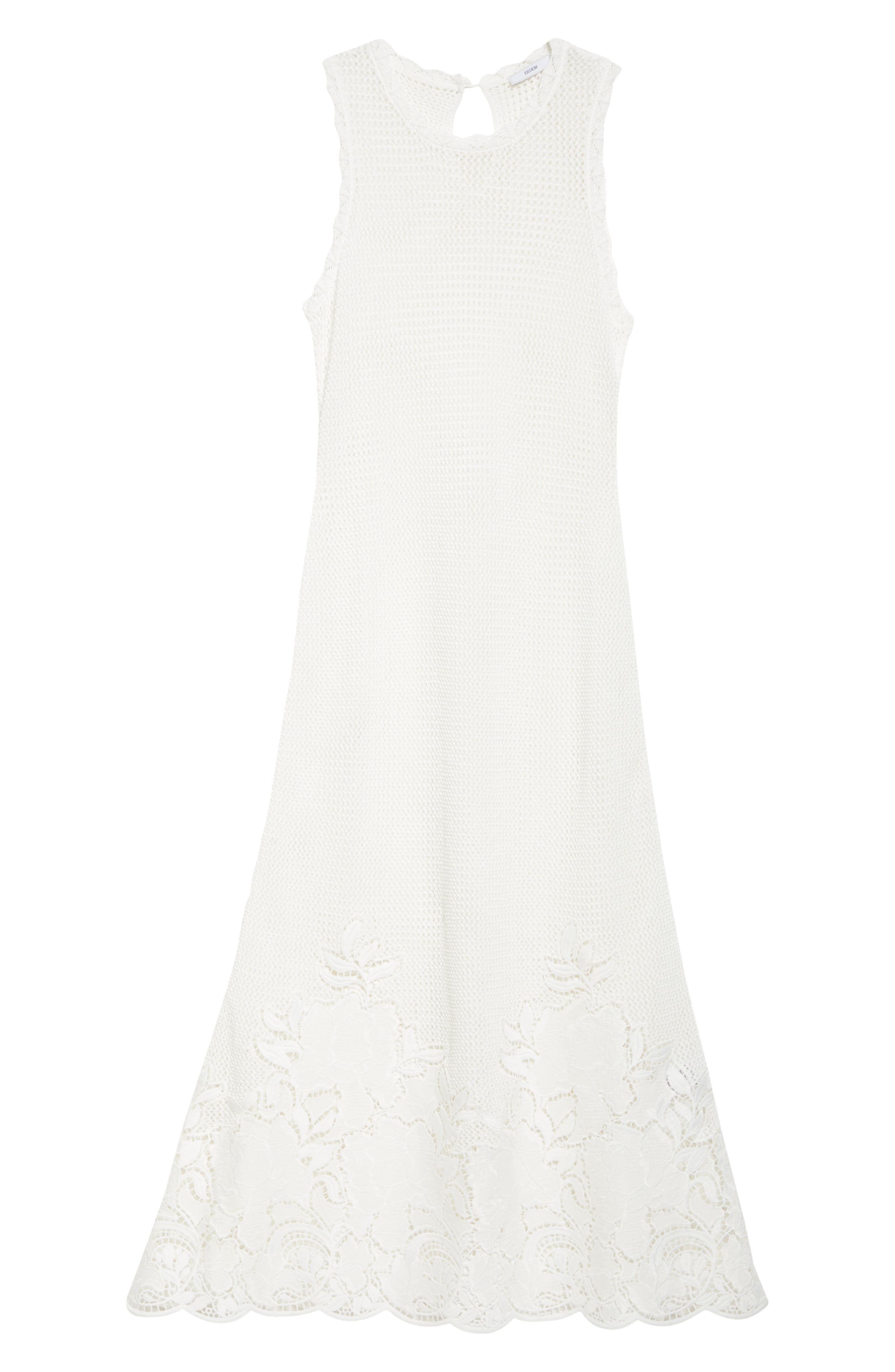 Erdem Open Knit Sleeveless Midi Dress in Ivory at Nordstrom - 6