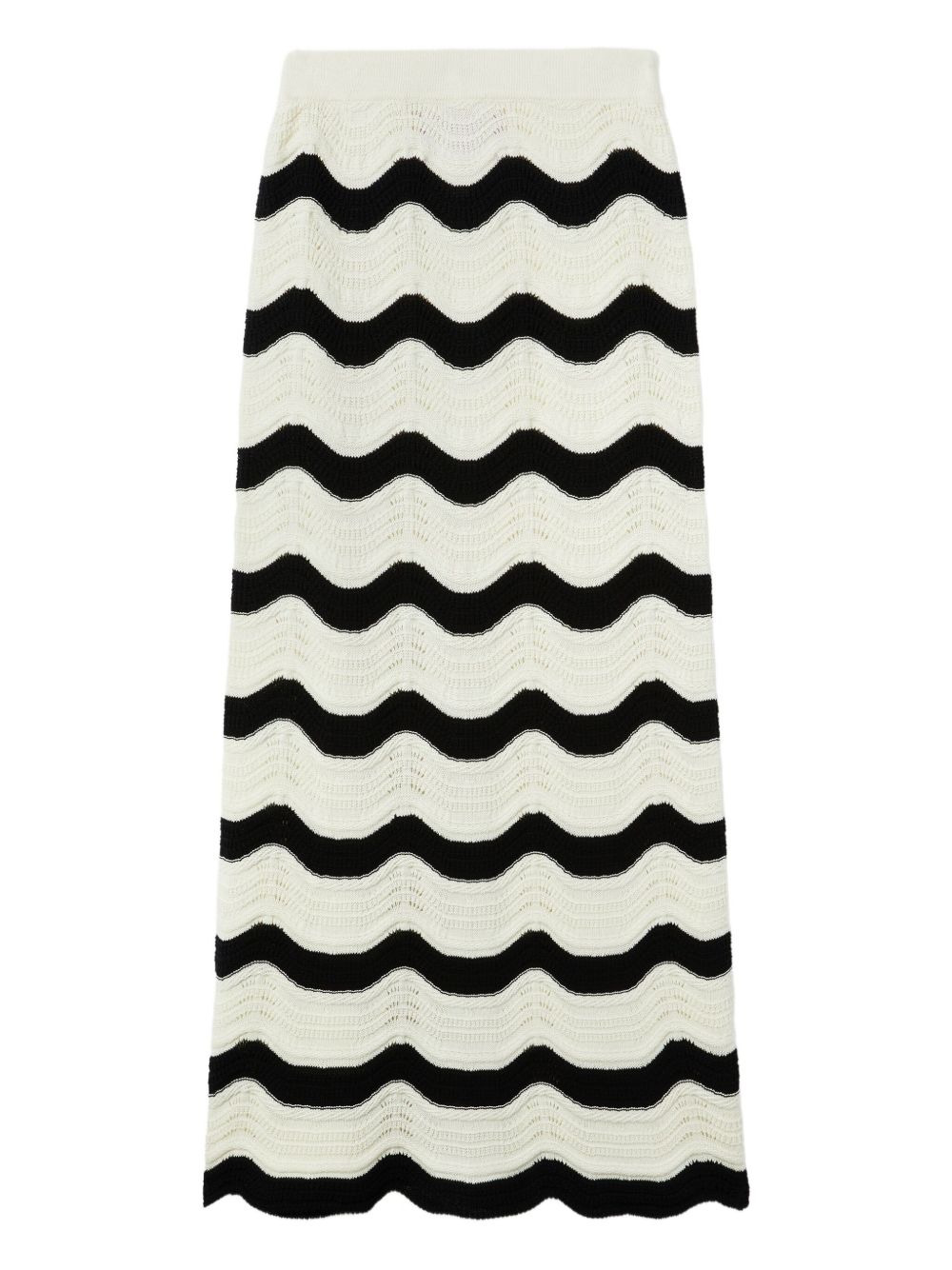 chevron-wave maxi skirt - 3