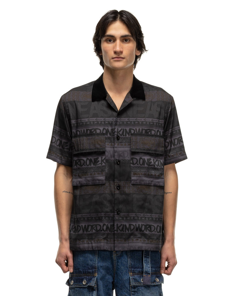 ERIC HAZE STRIPE PRINT SHIRT BLACK 3