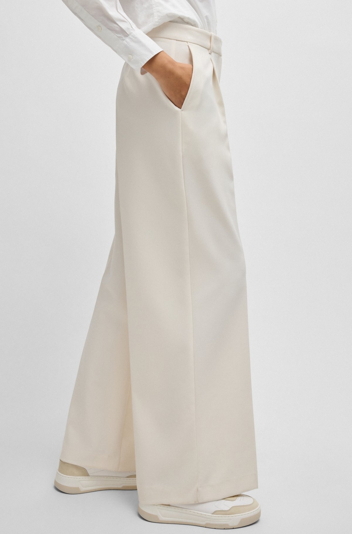 BOOT-LEG TROUSERS IN STRETCH FABRIC - 5