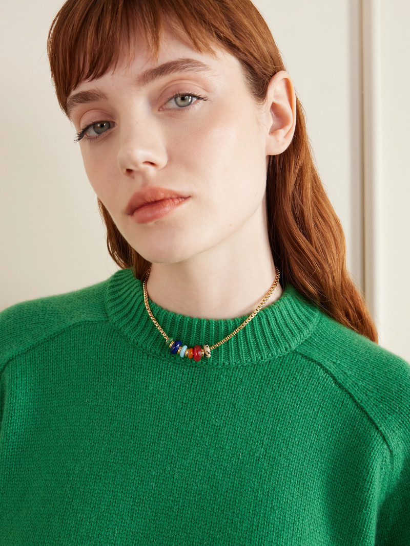 ROXANNE ASSOULIN The Stone Slider Gold-tone Multi-stone Necklace outlook