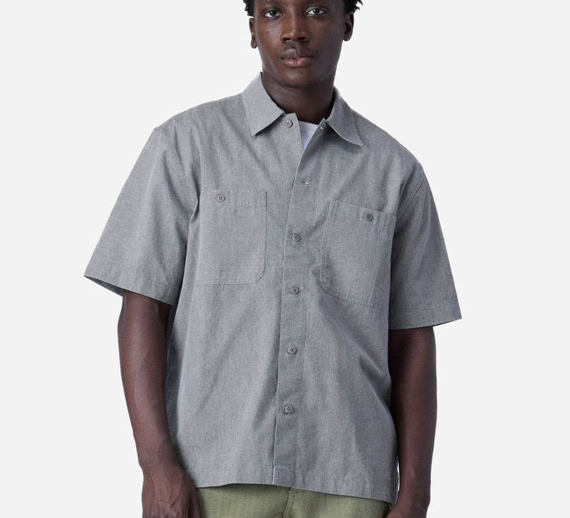 3sixteen Short Sleeve Workshirt - Charcoal Twill outlook