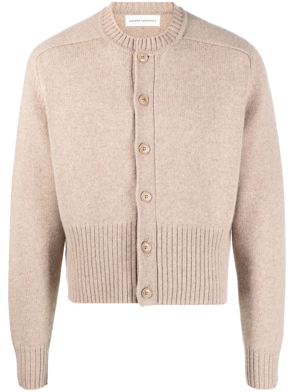 crew-neck cashmere cardigan - 1