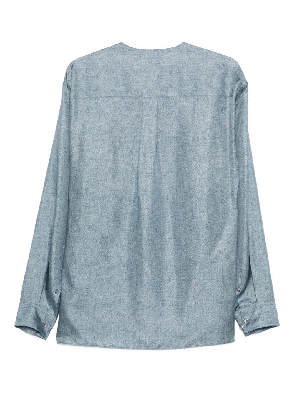 v-neck button-fastening shirt - 2