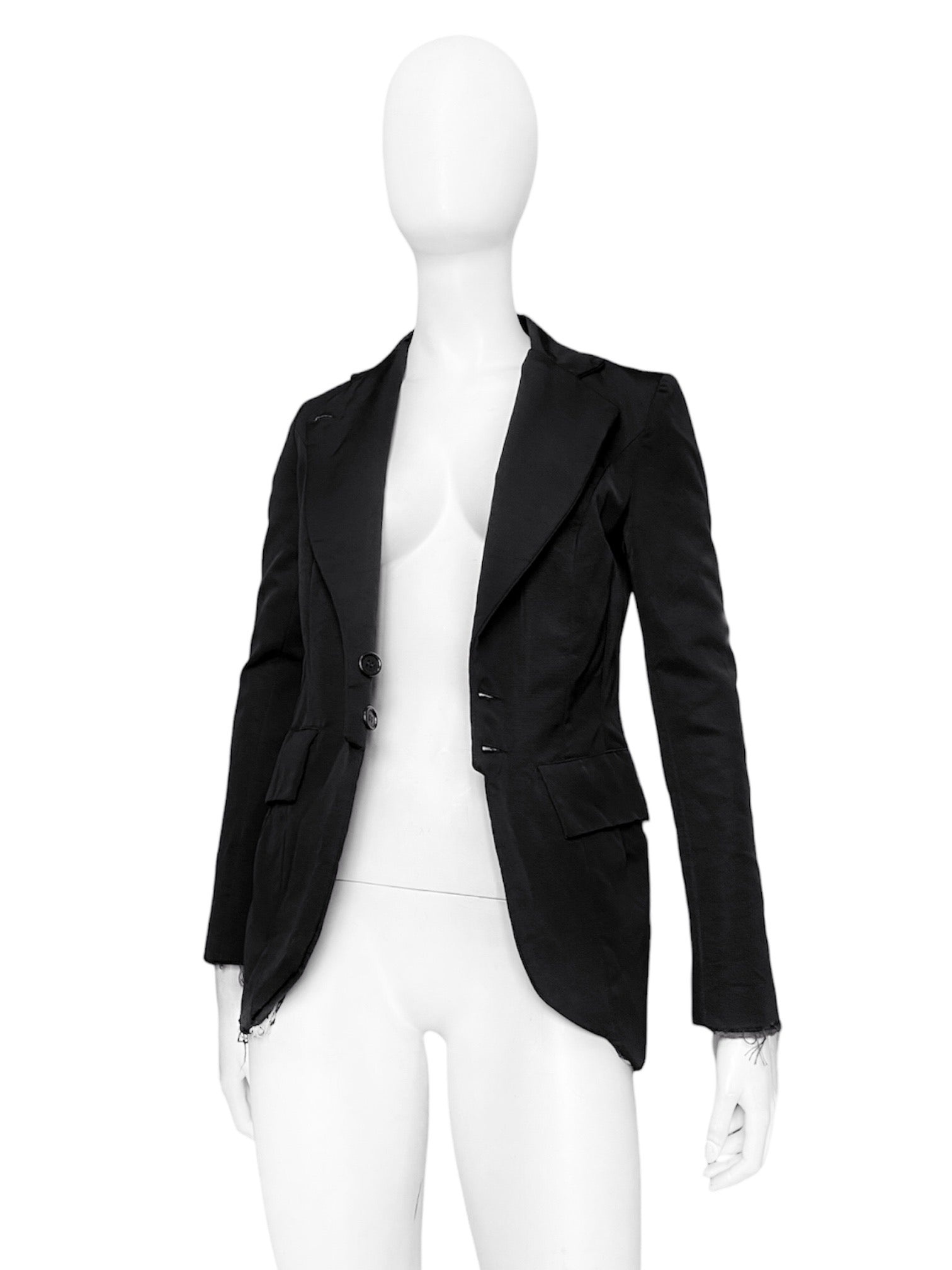zOthers - BWNT Elena Dawson 2014 Black Classic Silk Blazer XS - 2