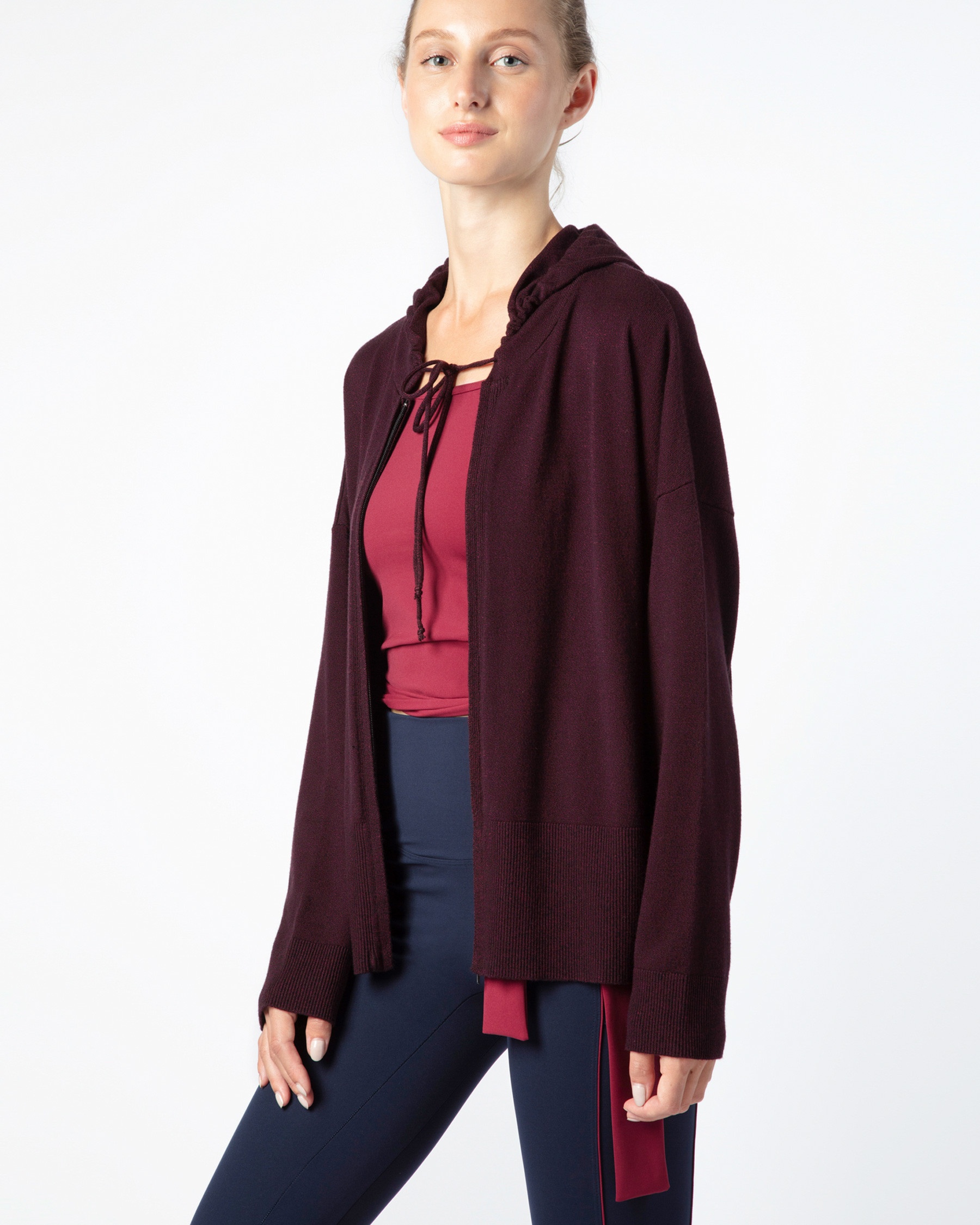 Zipped hooded cardigan - 2