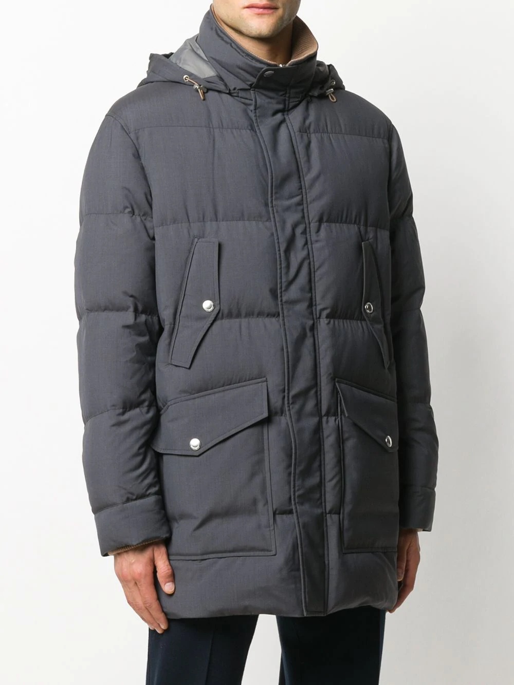 quilted down coat - 3