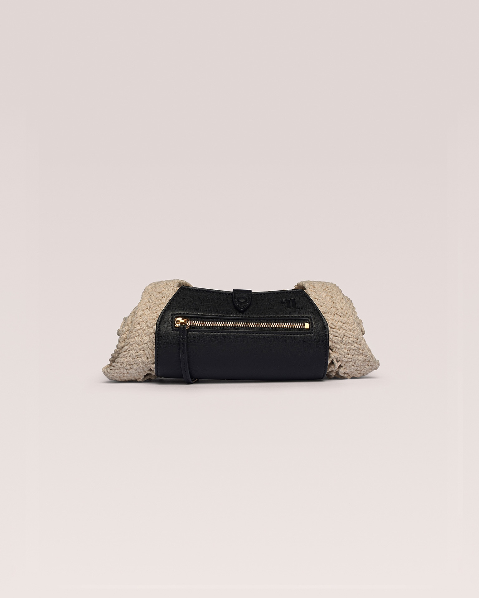 RUBA - Cotton mesh shopping tote - Black/Creme - 3