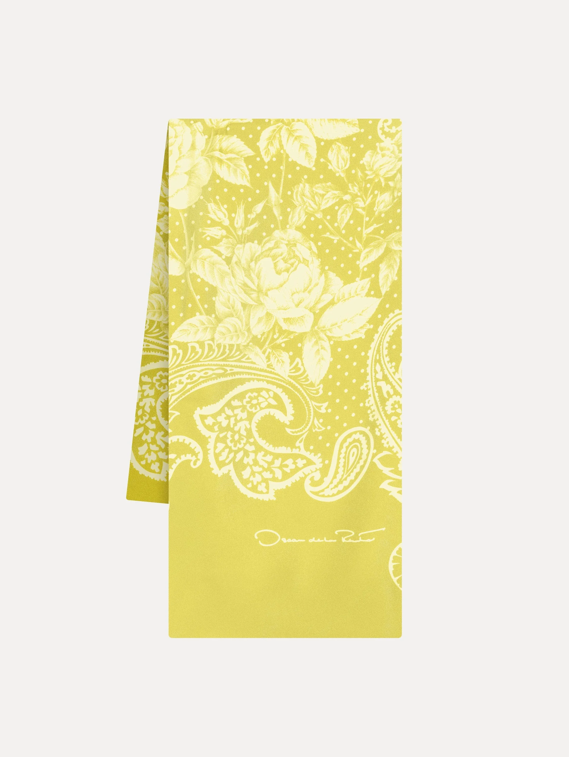 ENGLISH ROSE SILK BANDANA SCARF - 1