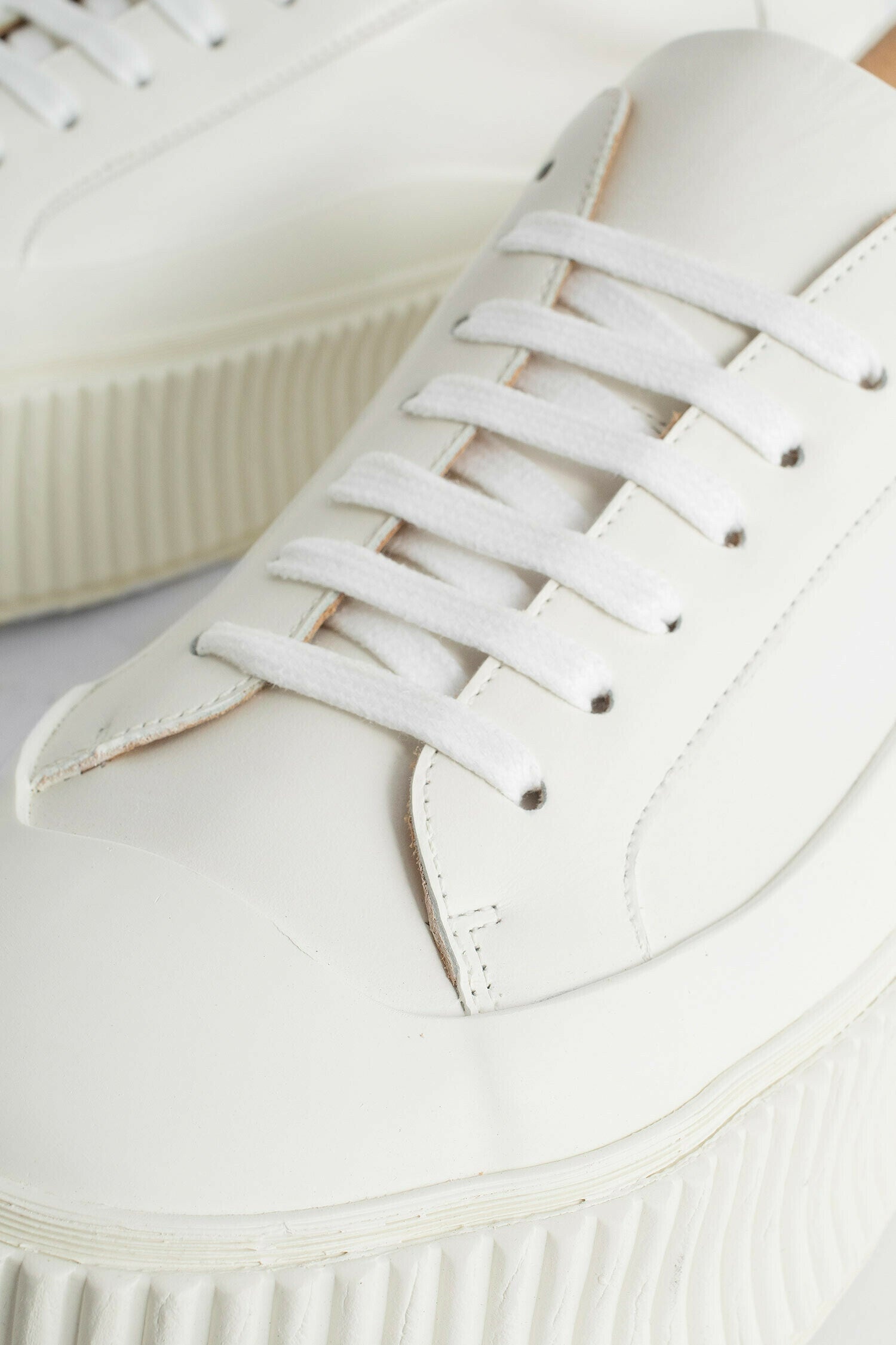 JIL SANDER MAN WHITE SNEAKERS - 6