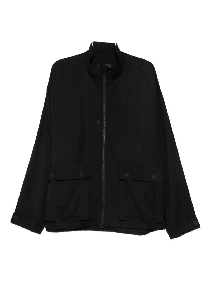 zip-front flap-pocket coat 1