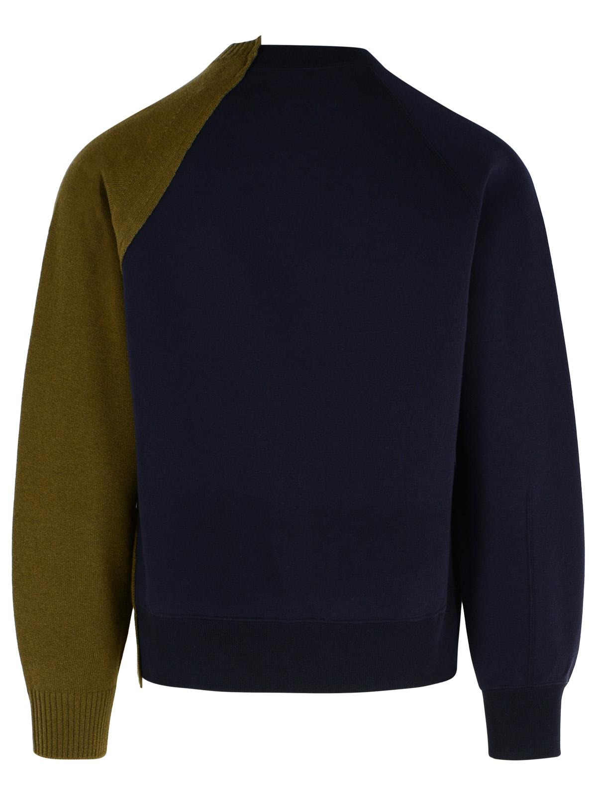 Sacai Navy Wool Sweater Men - 3