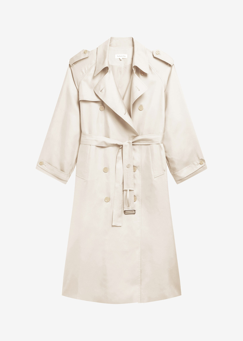 Veyron Silk Trench - Ivory 8