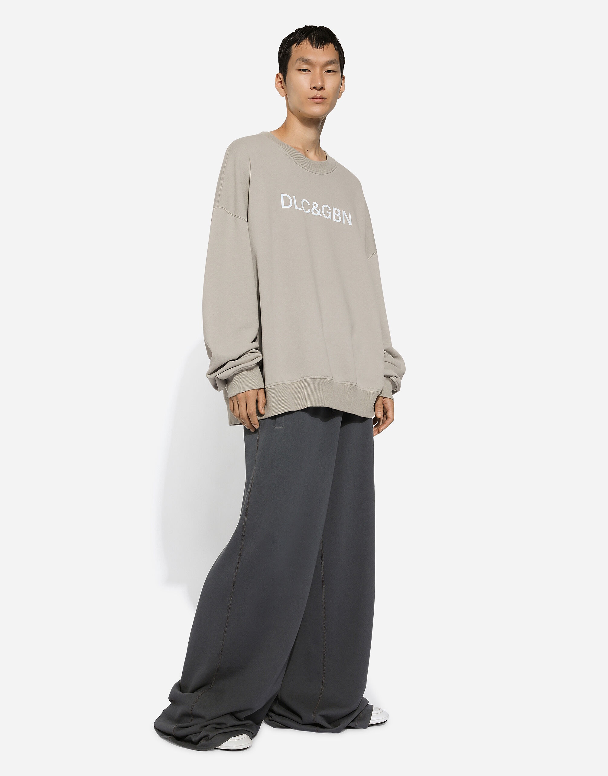 Round-neck sweatshirt with Dolce&Gabbana logo print - 5