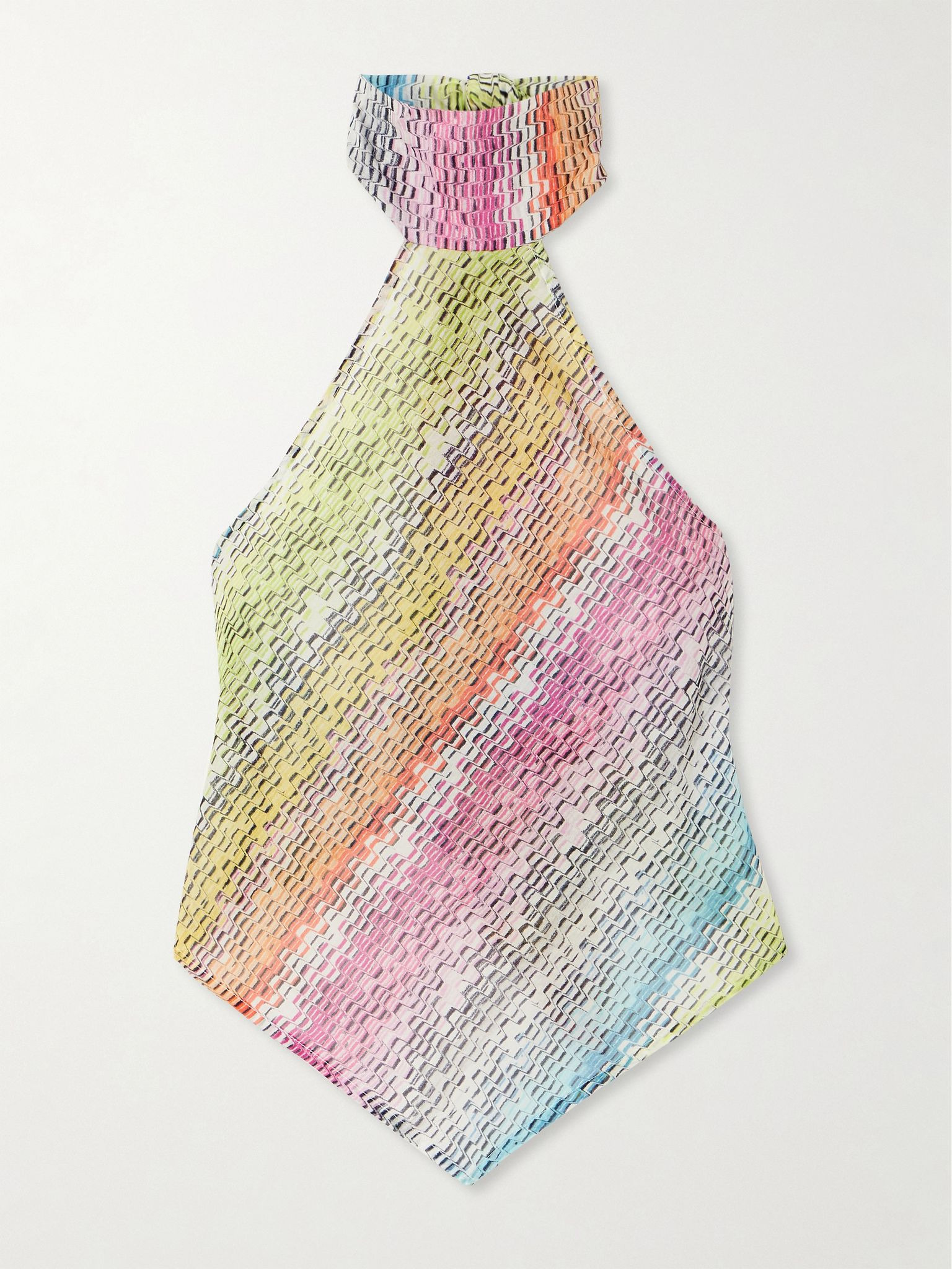 Mare printed cotton and silk-blend halterneck top Multi - 1