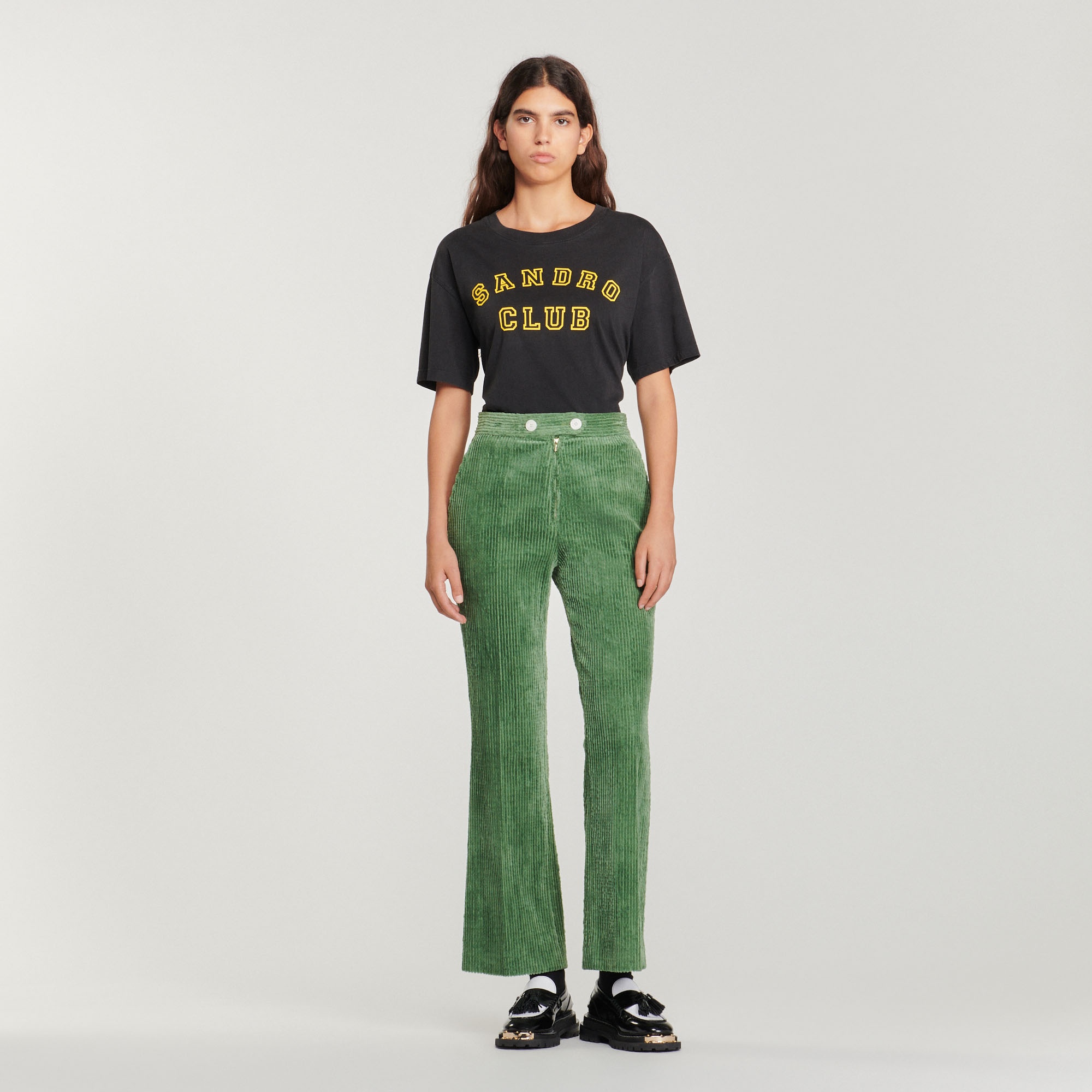 Corduroy straight-leg pants - 3
