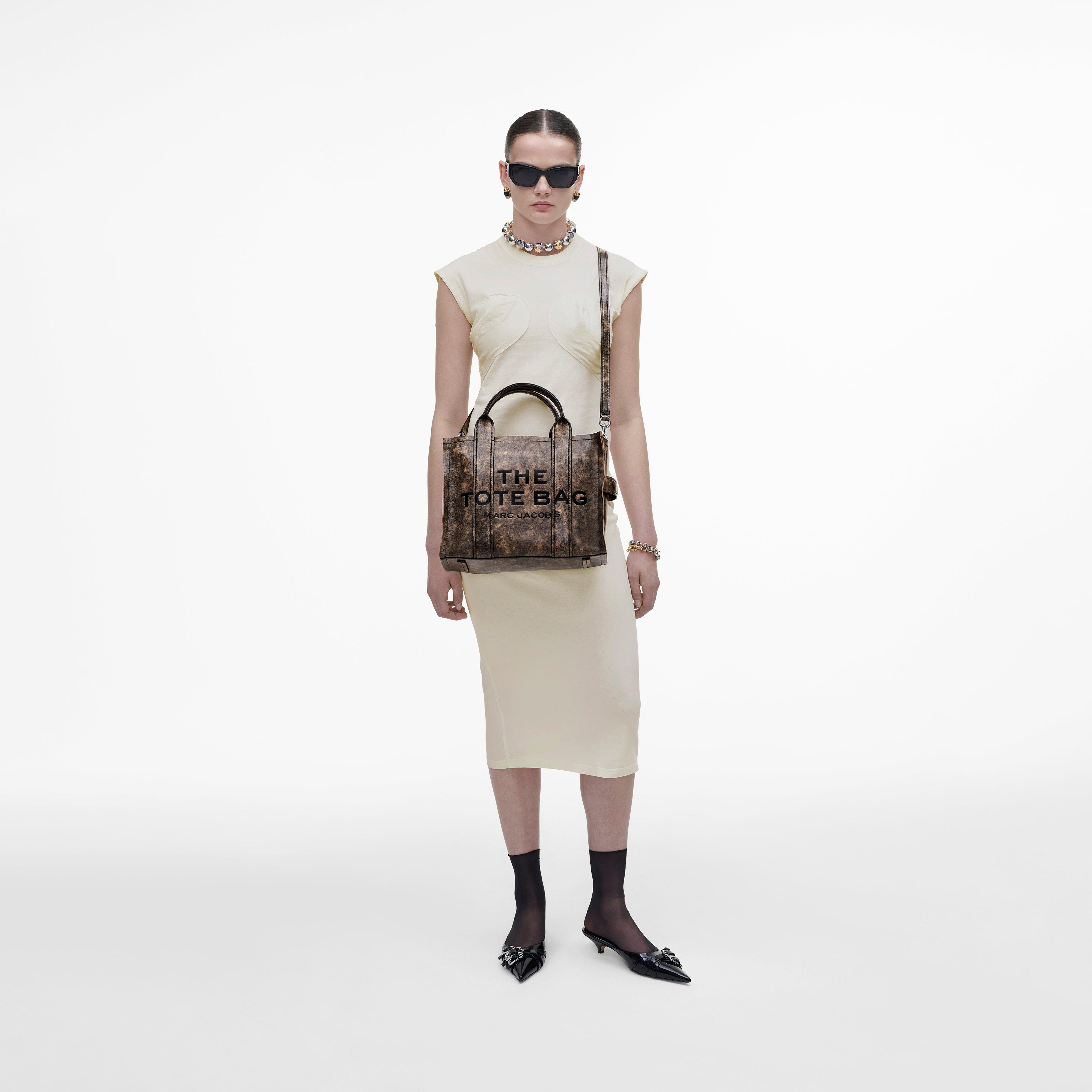 THE DISTRESSED LEATHER MEDIUM TOTE BAG - 8