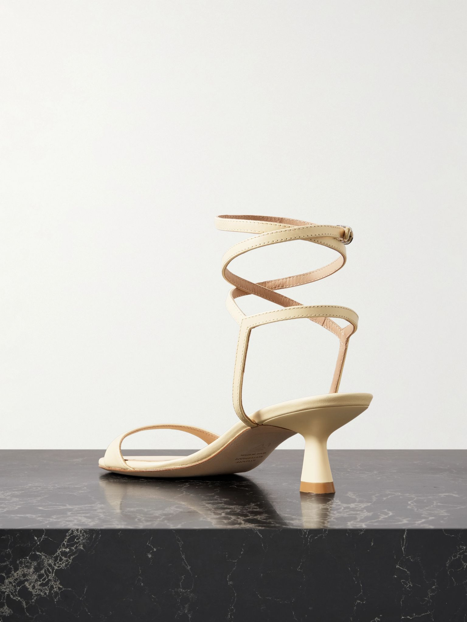 Nudist Wrap leather sandals Pastel yellow - 3