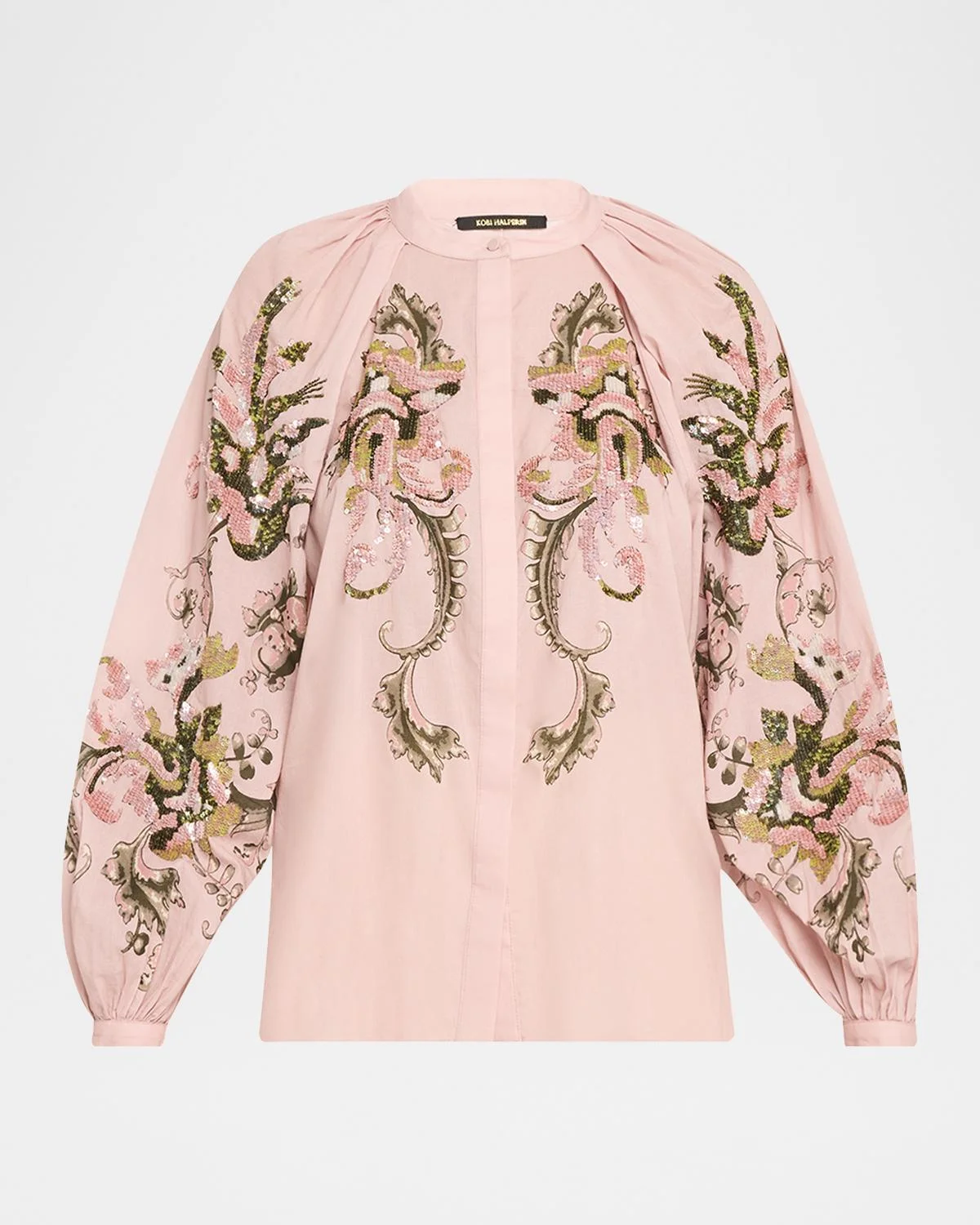 Heidi Sequin Floral-Print Blouse - 1
