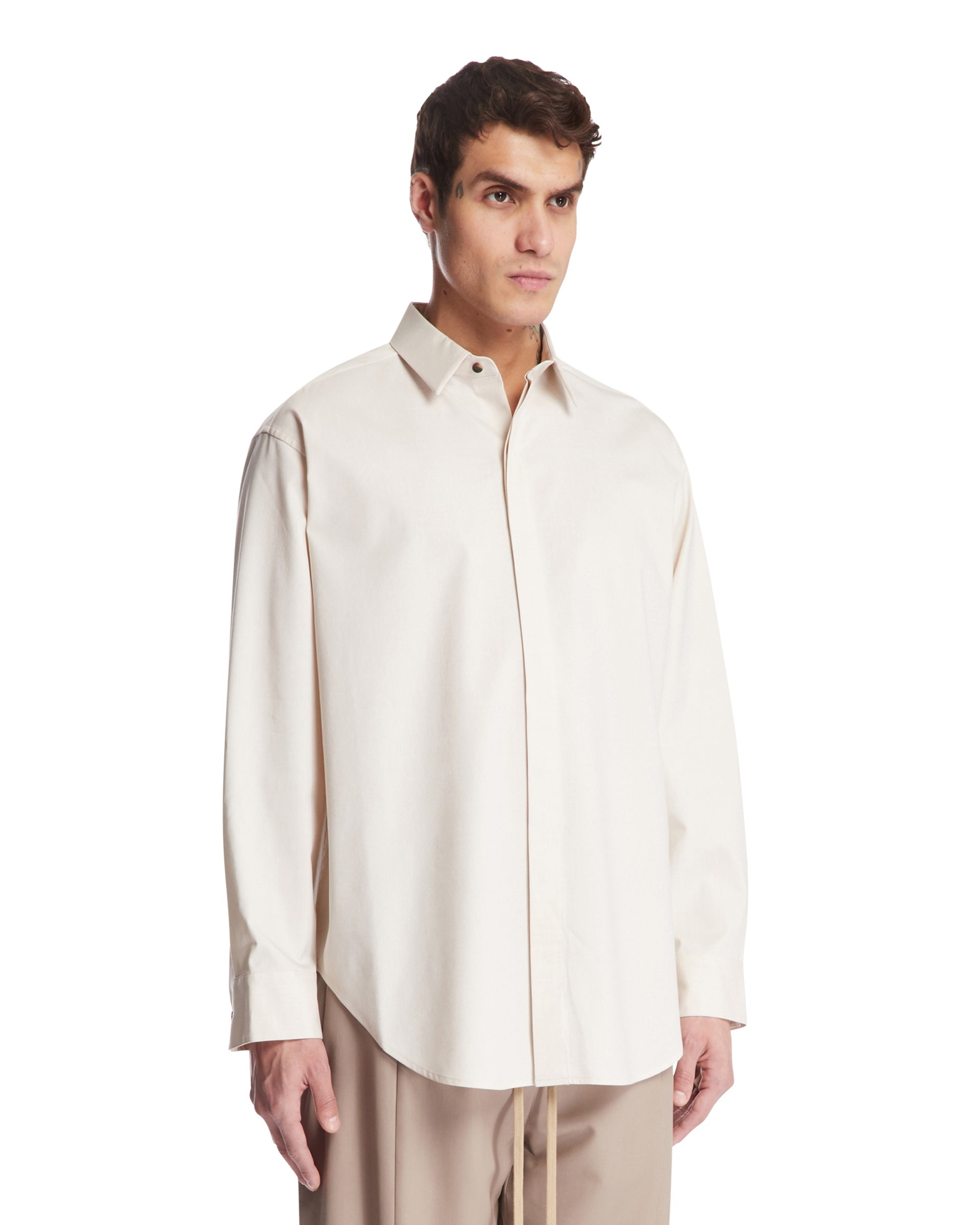 Beige Long Sleeve Shirt - 4