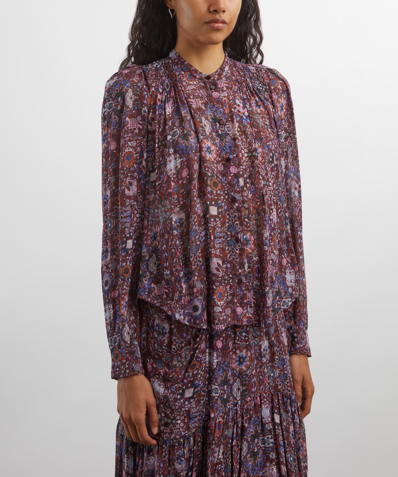 Isabel Marant Noeline Printed Crepe Blouse outlook