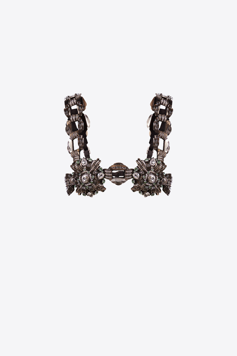 CRYSTAL BROOCH BRA TOP 1