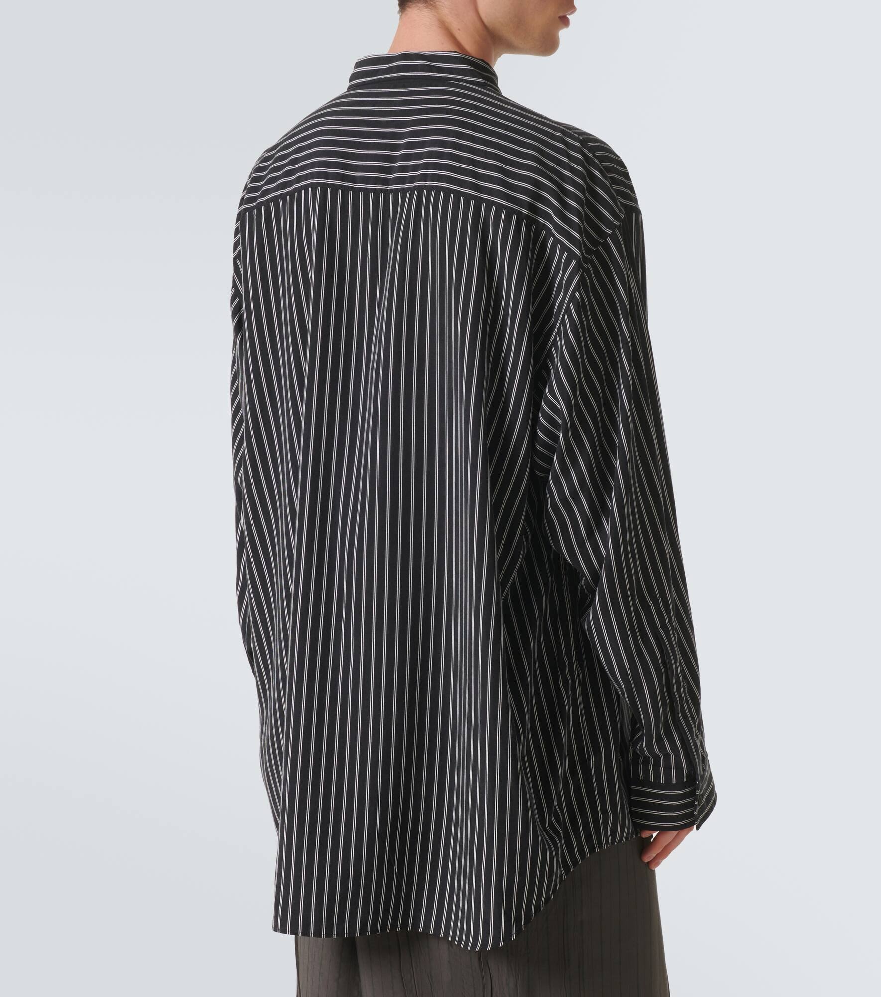 Flowing striped poplin shirt - 4