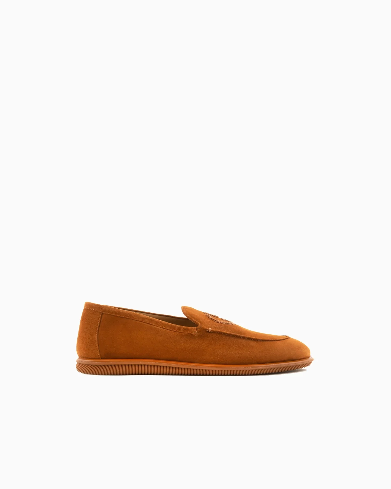Suede loafers 와 embroidered 로고 - 1