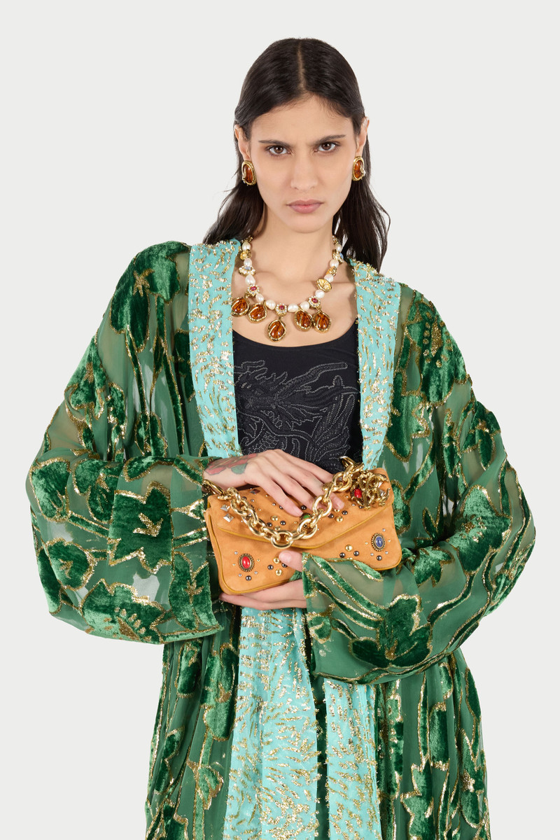 Roberto Cavalli Small Bag With Stones And Chain outlook