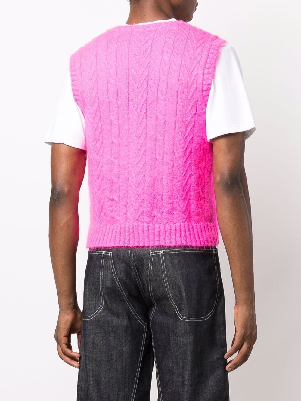 Pegaso cable-knit vest - 4