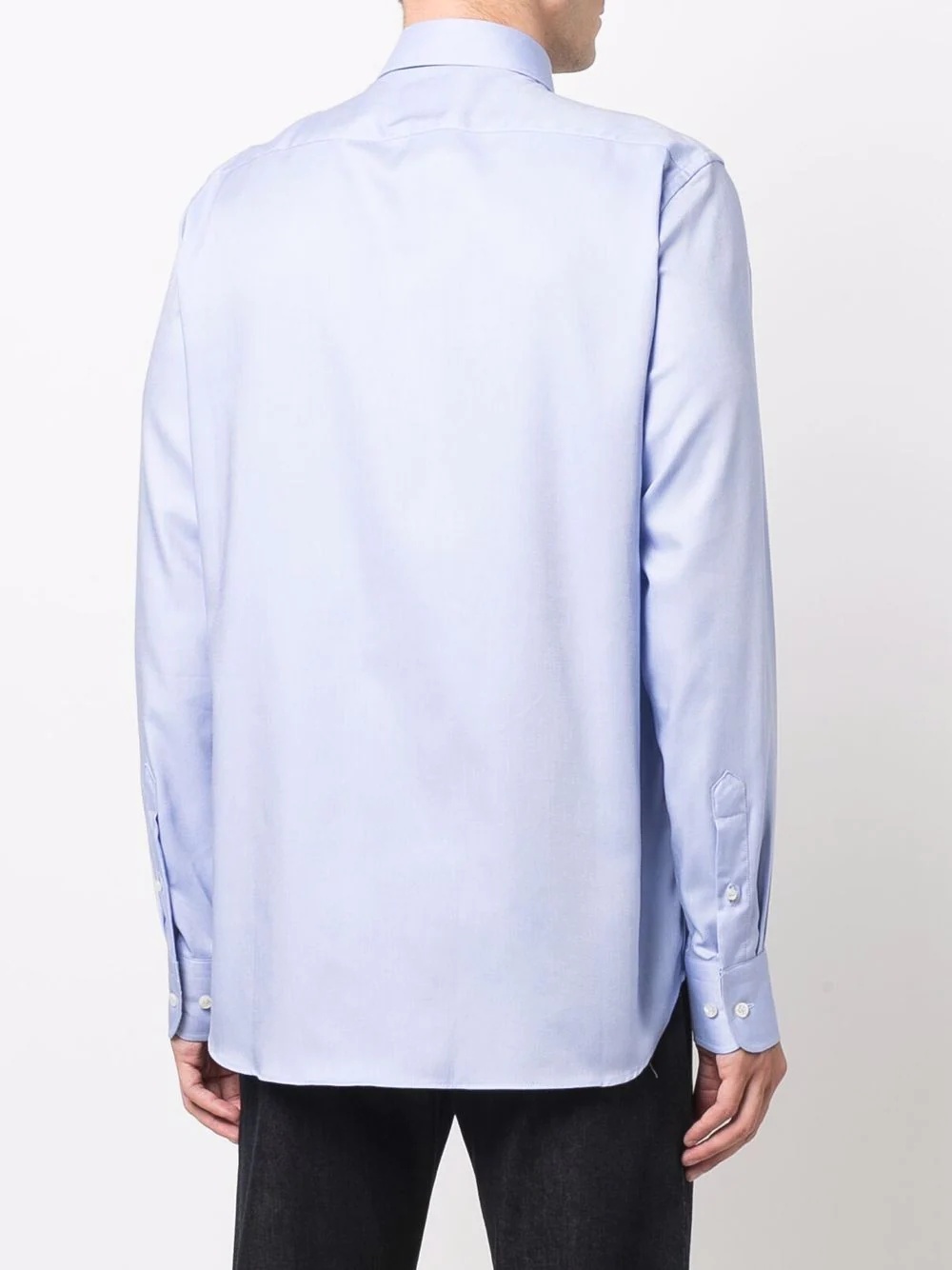 classic blue cotton shirt - 4