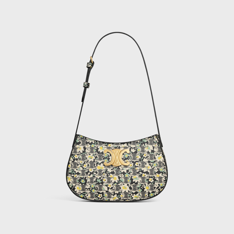 MEDIUM TILLY BAG IN TRIOMPHE CANVAS WITH FLOWER PRINT 1